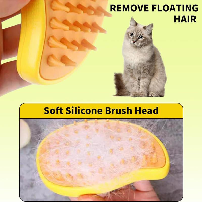 Creative Pet Grooming Brush Electric Spray Hair Removal Comb for Dogs Yellow Green Ergonomic Design Comfortable Grooming Tool
