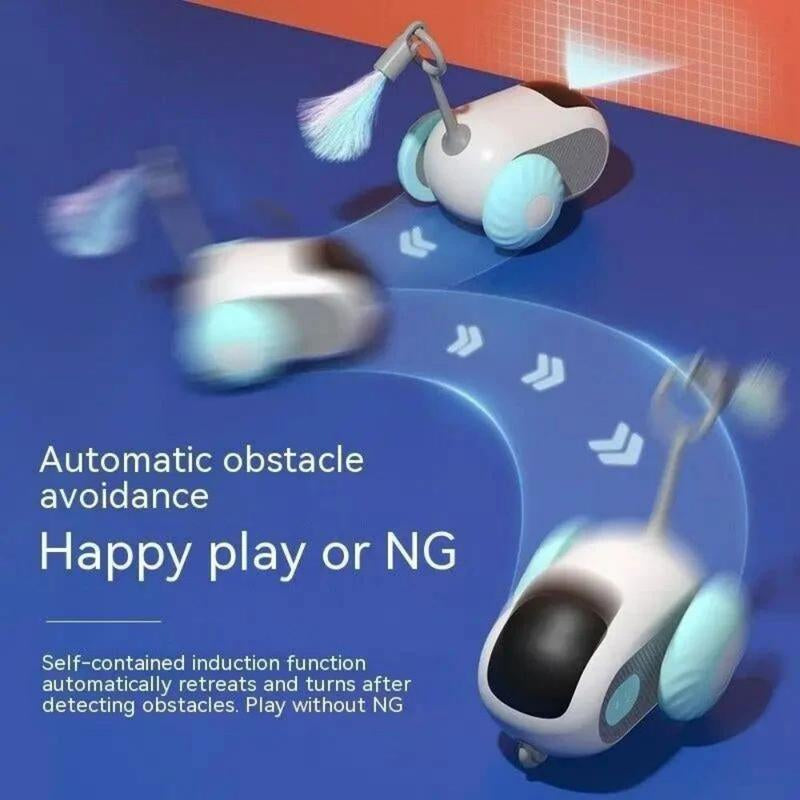 Interactive Smart Toy Car for Indoor Cats or Dog - USB Rechargeable and Automatic Mobile Pet Toy Designed to Engage and Stimulate Your Pet Family