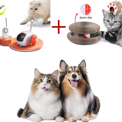 Interactive Smart Toy Car for Indoor Cats or Dog - USB Rechargeable and Automatic Mobile Pet Toy Designed to Engage and Stimulate Your Pet Family