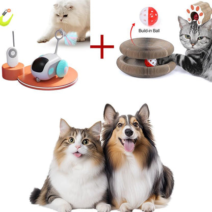 Interactive Smart Toy Car for Indoor Cats or Dog - USB Rechargeable and Automatic Mobile Pet Toy Designed to Engage and Stimulate Your Pet Family