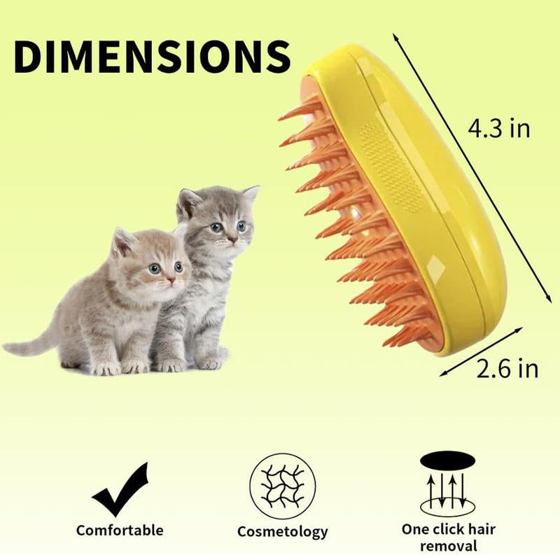 Creative Pet Grooming Brush Electric Spray Hair Removal Comb for Dogs Yellow Green Ergonomic Design Comfortable Grooming Tool