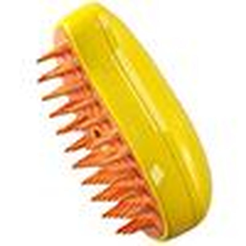 Creative Pet Grooming Brush Electric Spray Hair Removal Comb for Dogs Yellow Green Ergonomic Design Comfortable Grooming Tool