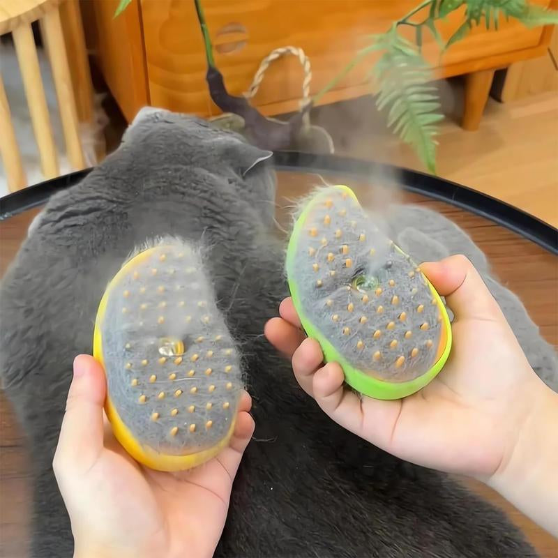 Creative Pet Grooming Brush Electric Spray Hair Removal Comb for Dogs Yellow Green Ergonomic Design Comfortable Grooming Tool
