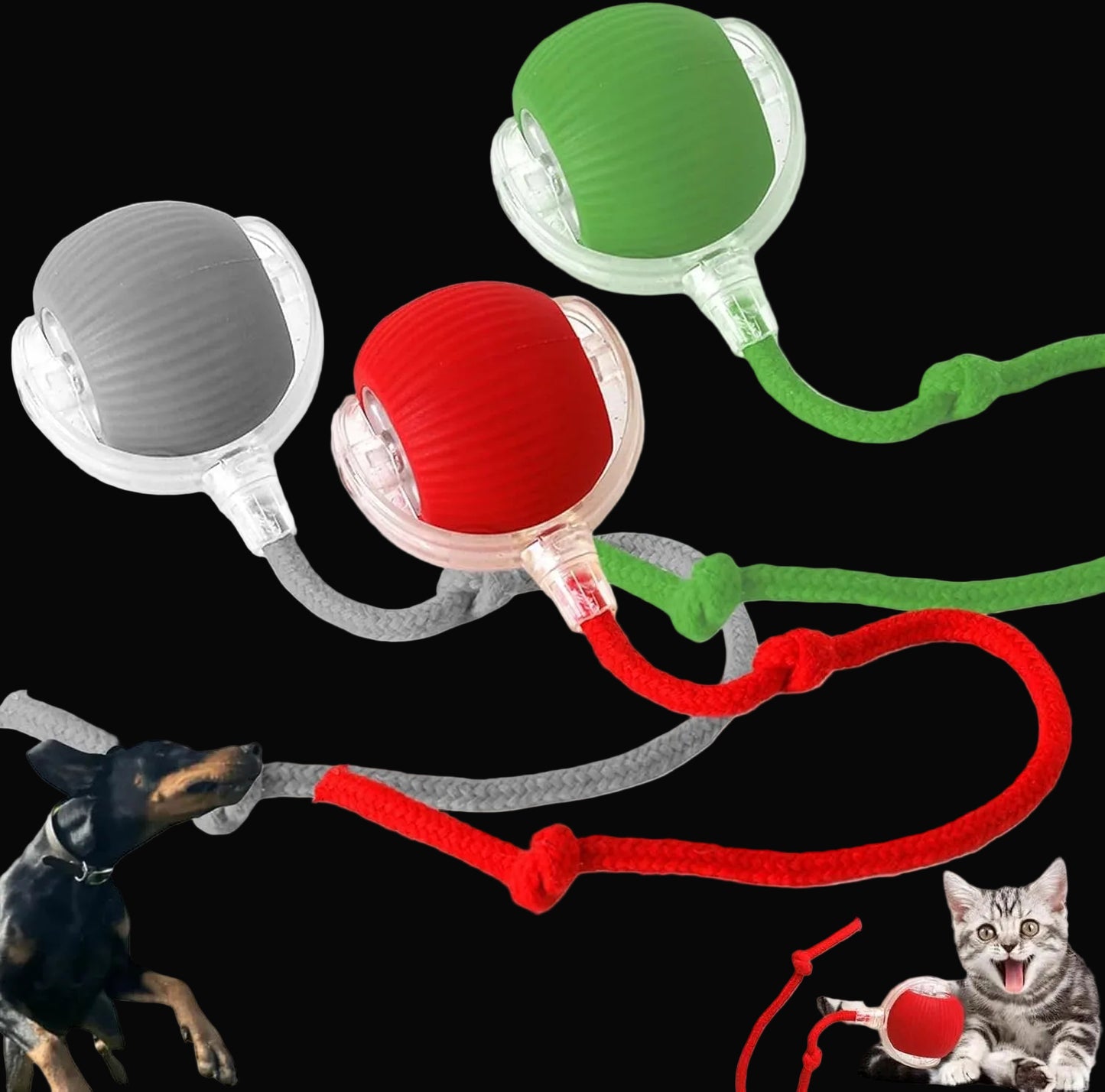 Chewie Ball, Chewie Viral Rolling Ball, Interactive Cat Ball Toy, Chewie Ball for Dogs, Chewie Smart Automatic Rolling Pet Ball, Automatic 360° Rotating Rolling Ball with USB Charging